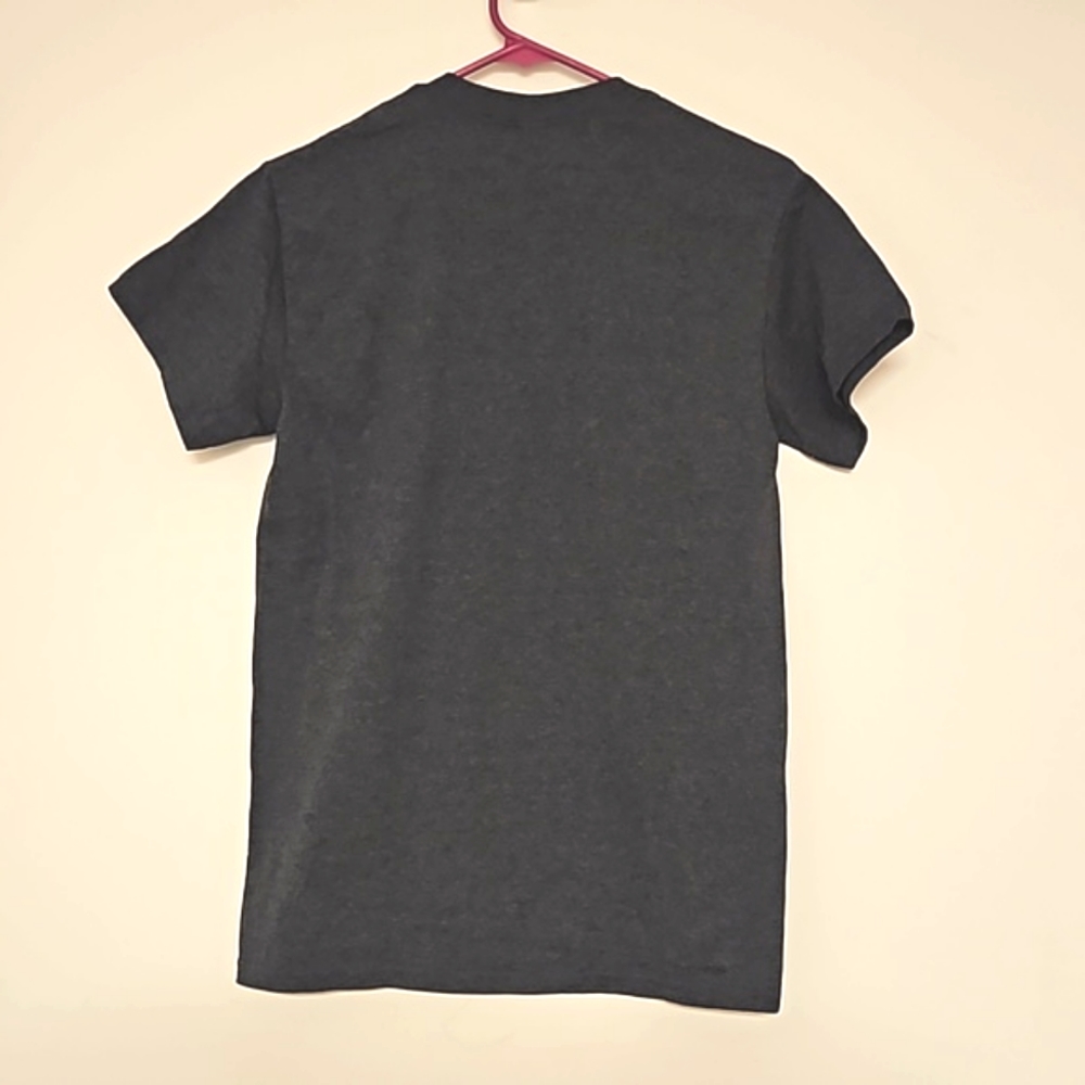GILDAN Harry Potter Hogwarts icons symbols graphic tee gray Small UNISEX - Picture 3 of 5